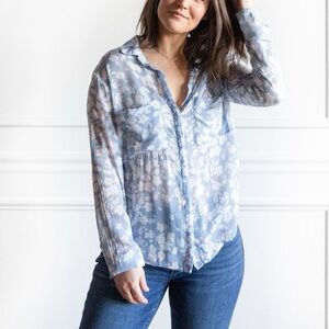 Bella Dahl Lightweight Button up Top Sz S